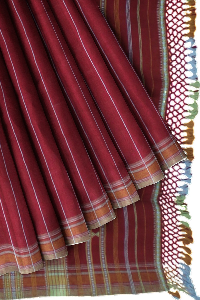 Handwoven Kala Cotton Bhujodi Saree