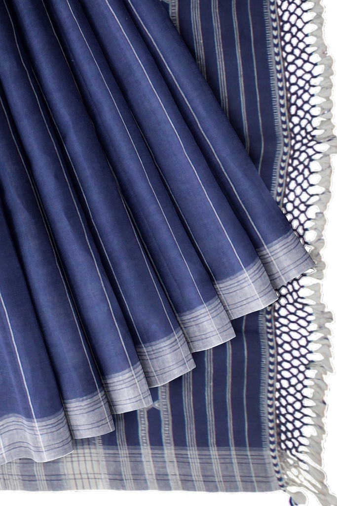 Handwoven Kala Cotton Bhujodi Saree