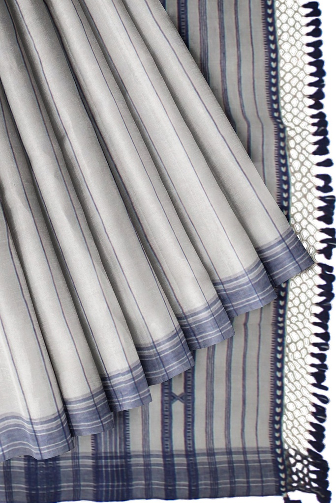 Handwoven Kala Cotton Bhujodi Saree