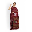 Modal Silk Bandhani Saree with Shibori Pallu