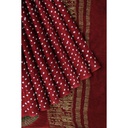 Modal Silk Bandhani Saree with Shibori Pallu