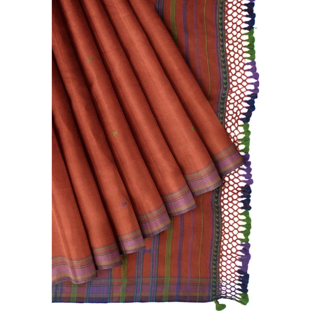 Handwoven Kala Cotton Bhujodi Saree