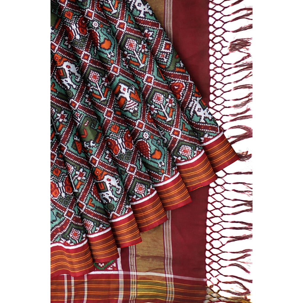 Handwoven Double Ikat Silk Patola Saree
