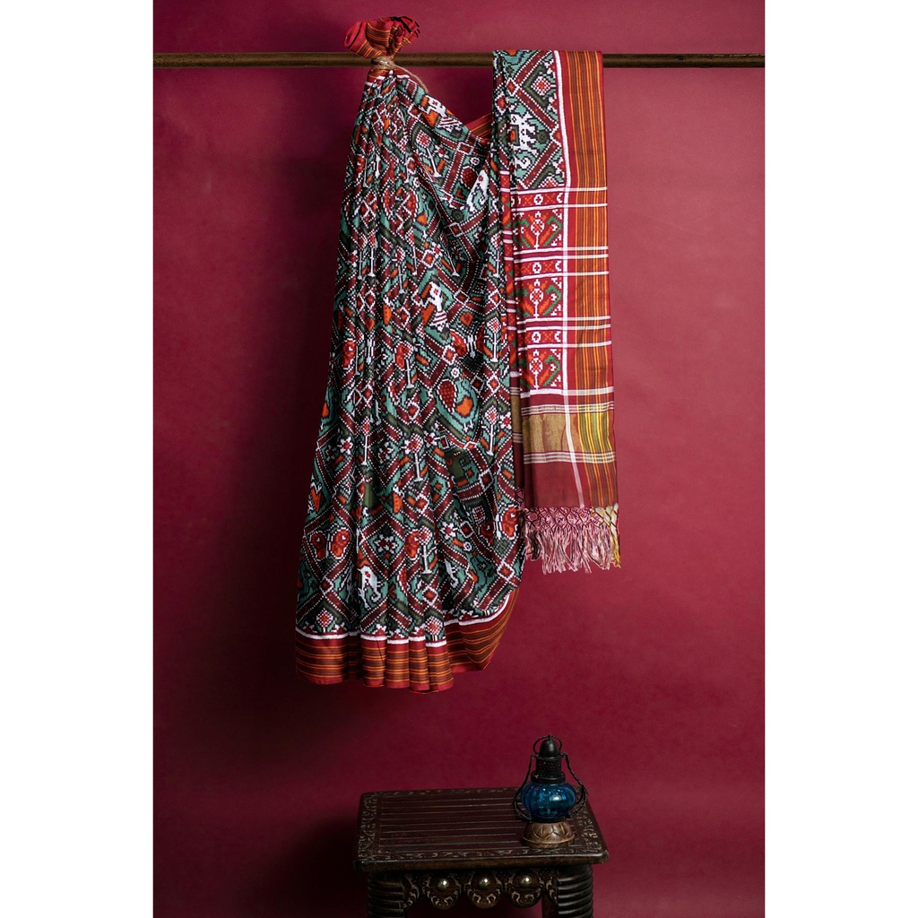 Handwoven Double Ikat Silk Patola Saree