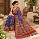 Handwoven Double Ikat Patola Silk Saree