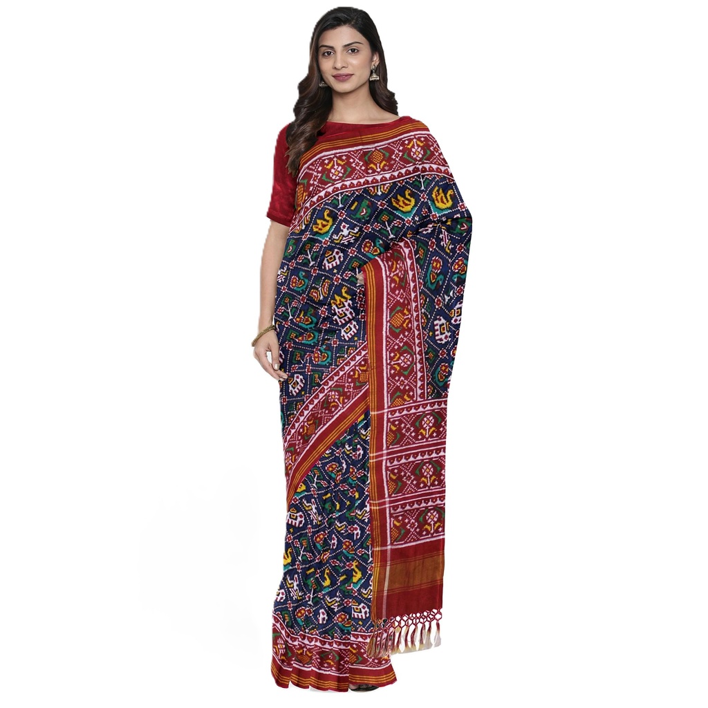 Handwoven Double Ikat Silk Patola Saree