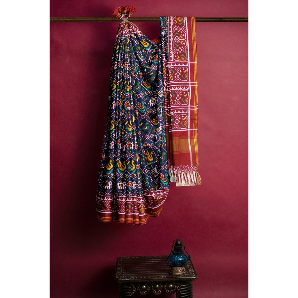 Handwoven Double Ikat Silk Patola Saree