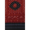Handwoven Bandhani Woolen Shawl With Mirror Work