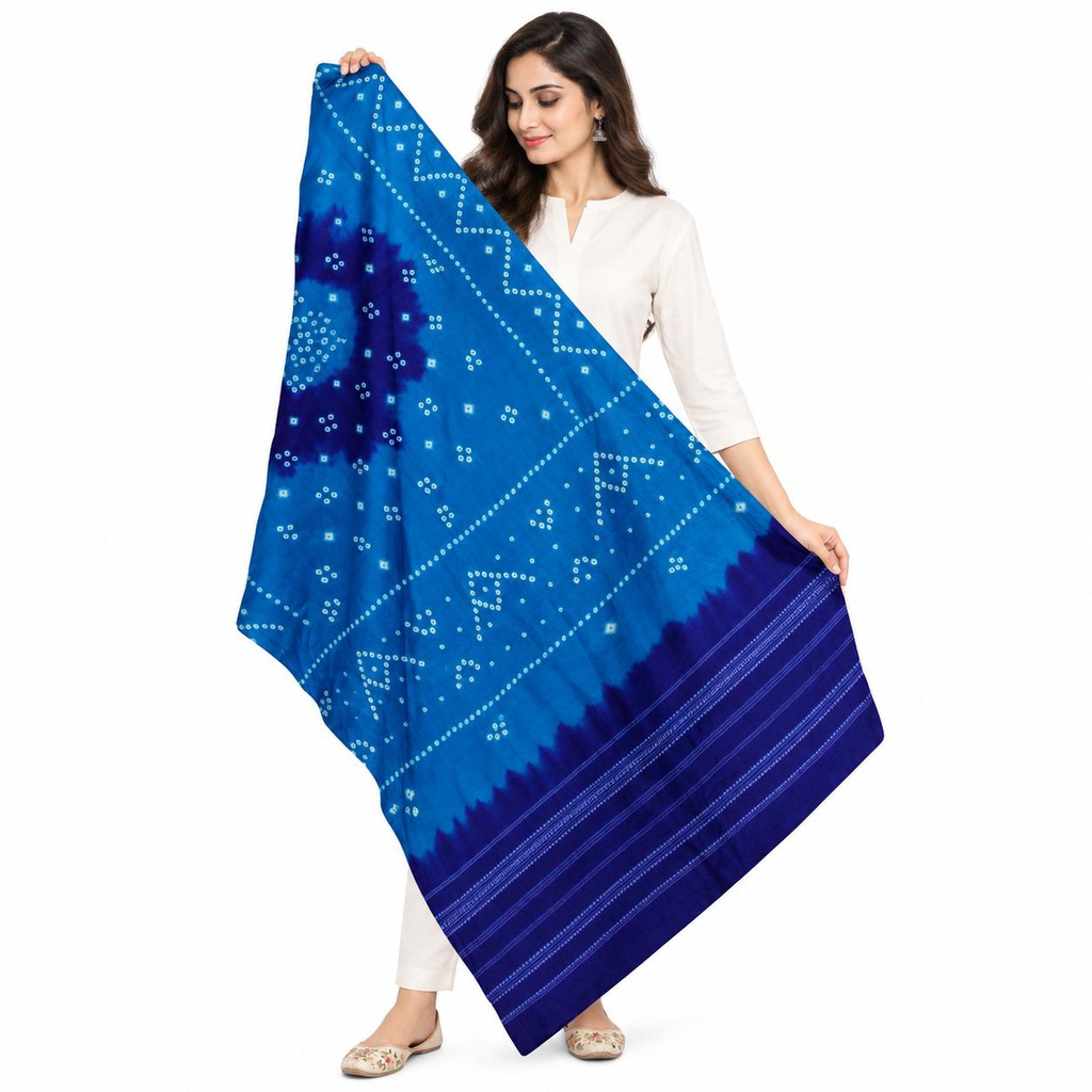 Bandhani Woolen Handwoven Shawl