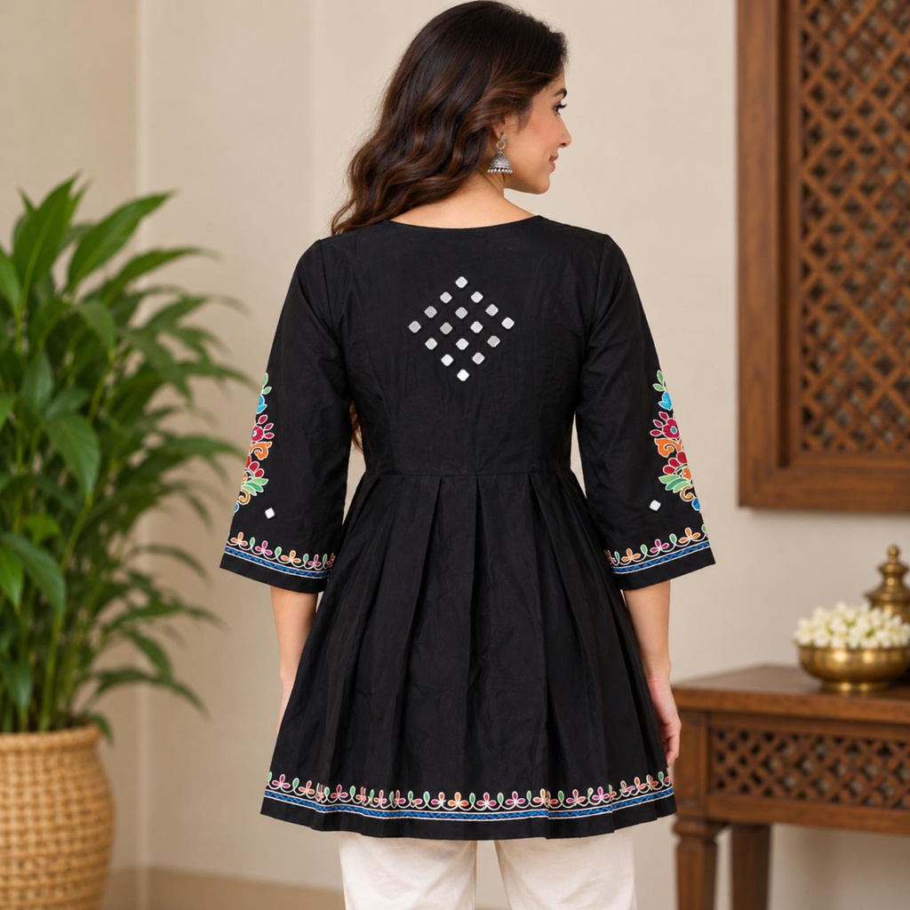 Handcrafted Embroidered Mashru Kediya Top
