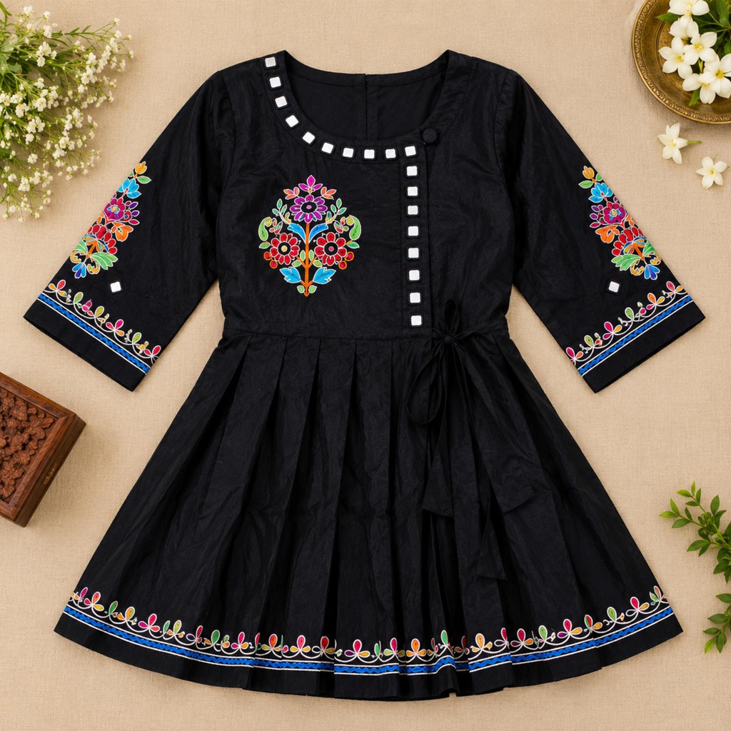 Handcrafted Embroidered Mashru Kediya Top