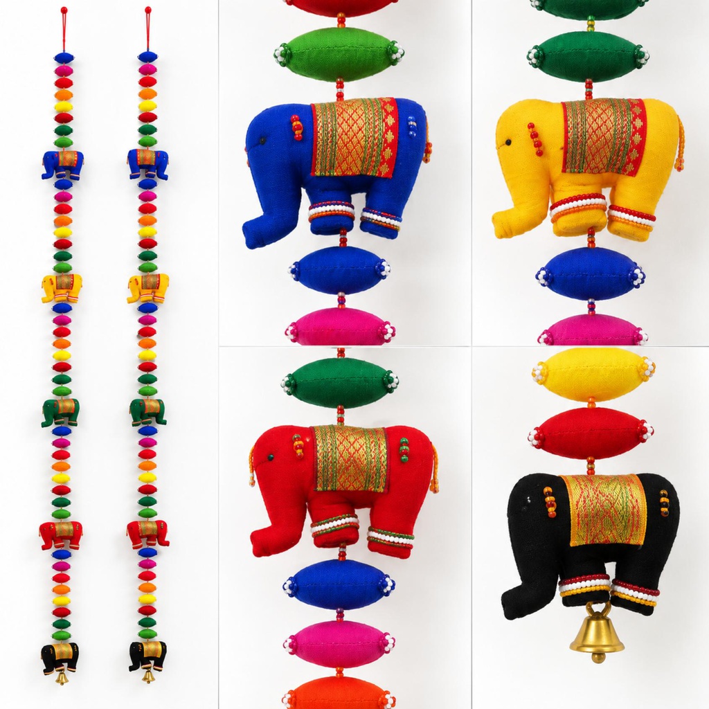 Handmade Decorative Elephant Beaded Door Hanging / Wall Hanging