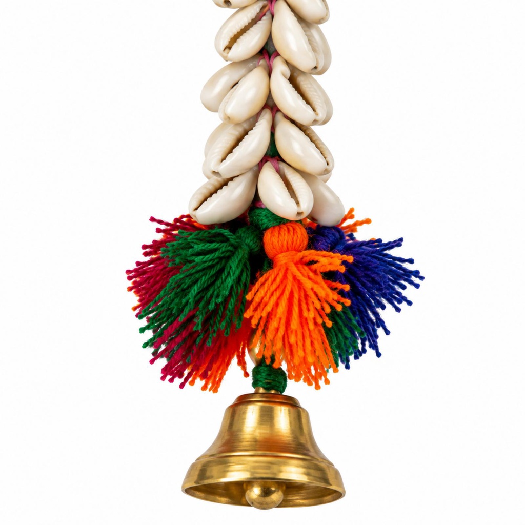 Handcrafted Ganesha Cowrie Shell Door Hanging