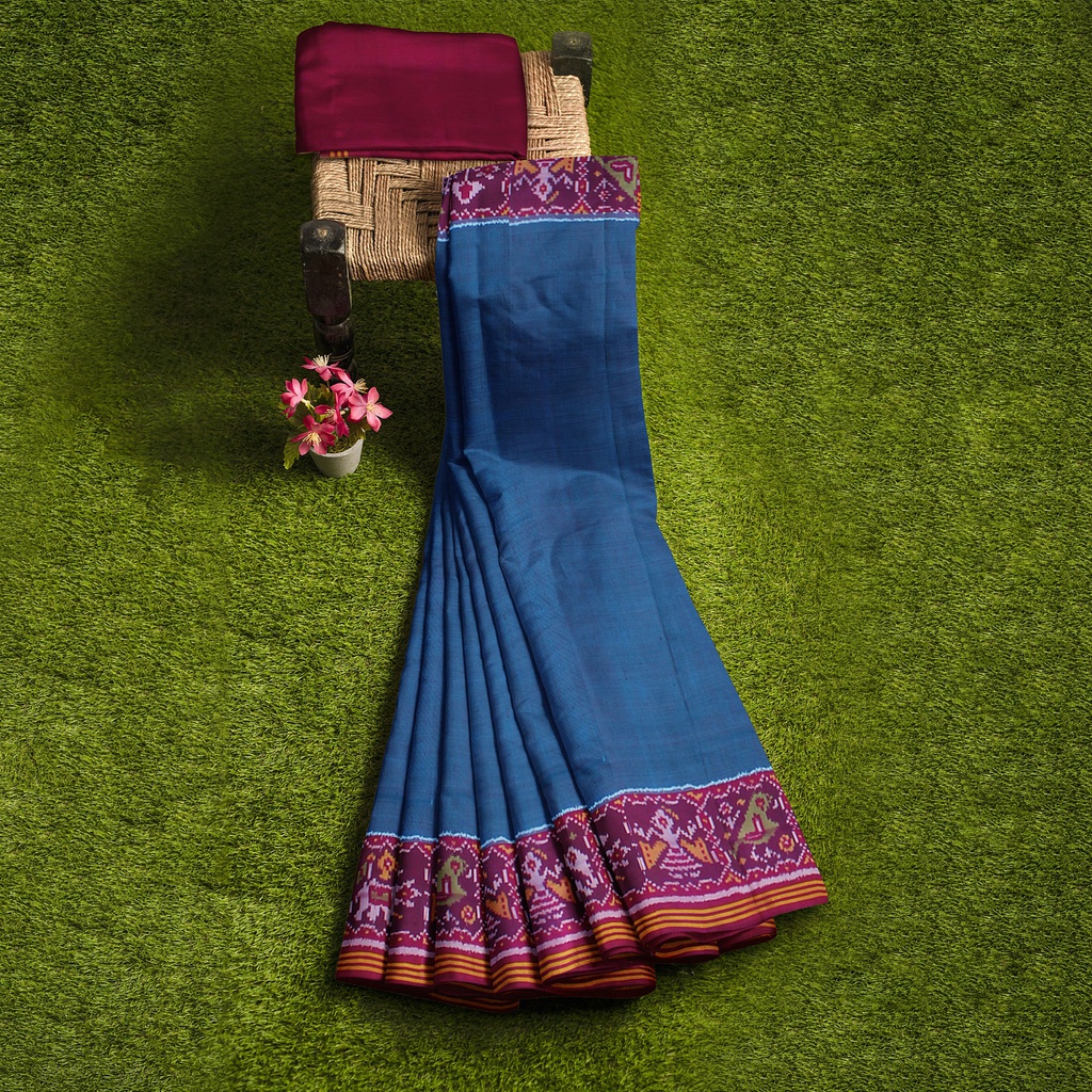 Hancrafted Semi Ikat Silk Patola Saree