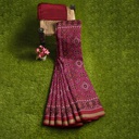 Hancrafted Semi Ikat Silk Patola Saree