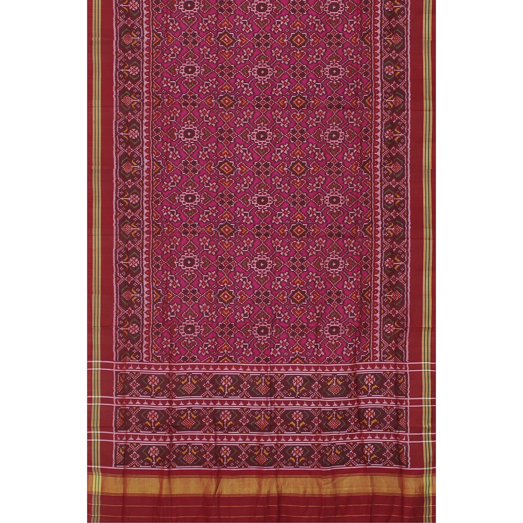 Hancrafted Semi Ikat Silk Patola Saree