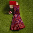 Hancrafted Semi Ikat Silk Patola Saree