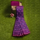 Hancrafted Semi Ikat Silk Patola Saree
