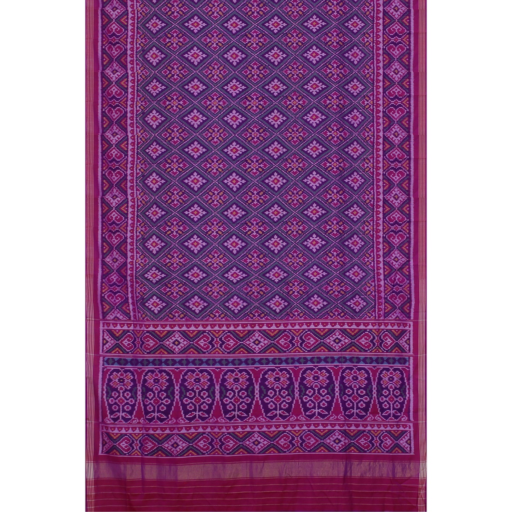 Hancrafted Semi Ikat Silk Patola Saree