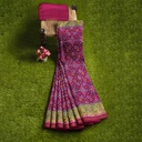 Hancrafted Semi Ikat Silk Patola Saree