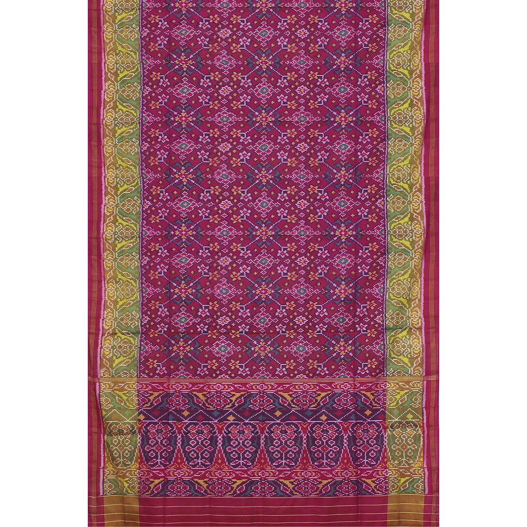 Hancrafted Semi Ikat Silk Patola Saree