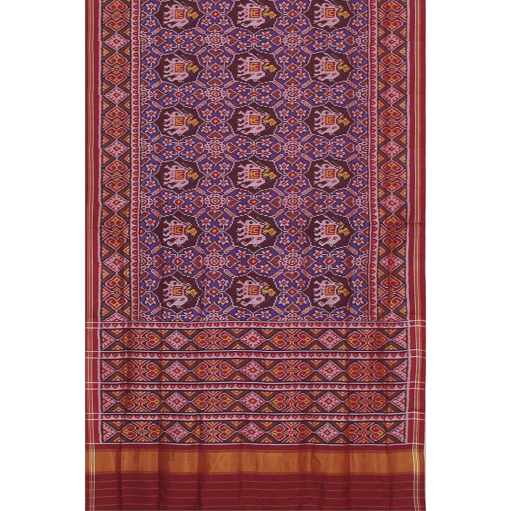 Hancrafted Semi Ikat Silk Patola Saree