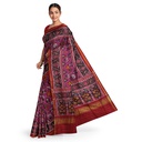 Hancrafted Semi Ikat Silk Patola Saree