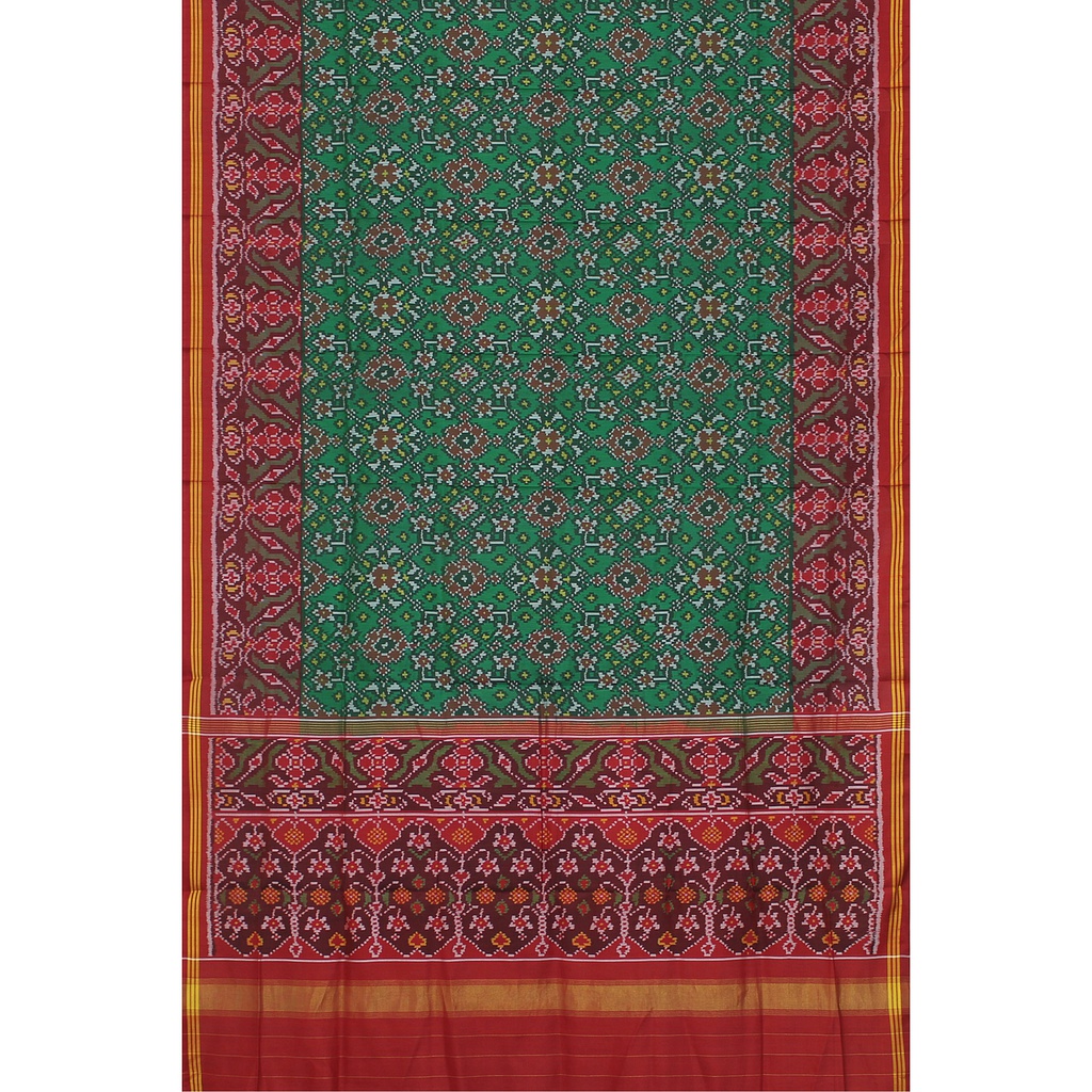 Hancrafted Semi Ikat Silk Patola Saree