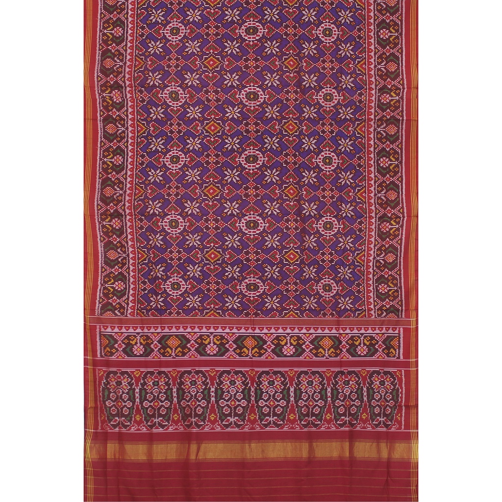 Hancrafted Semi Ikat Silk Patola Saree