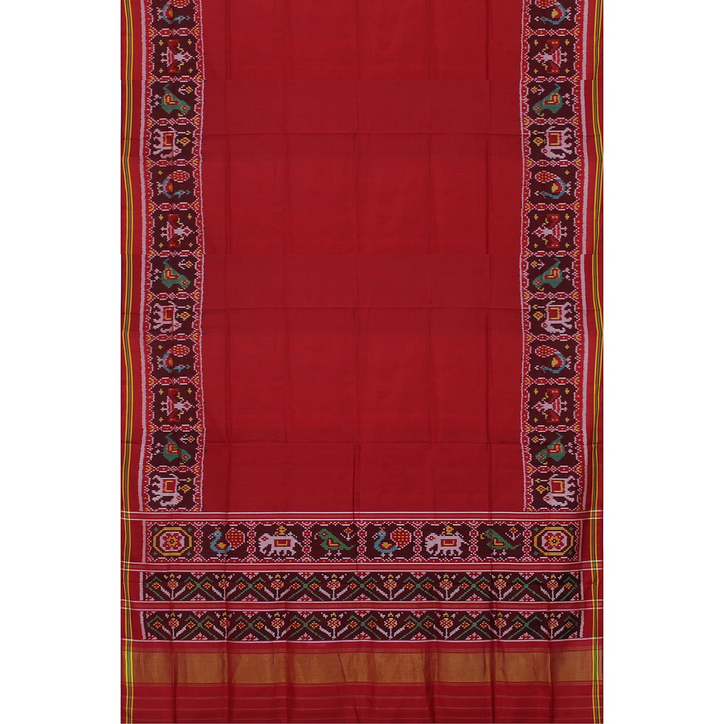 Hancrafted Semi Ikat Silk Patola Saree