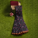 Hancrafted Semi Ikat Silk Patola Saree