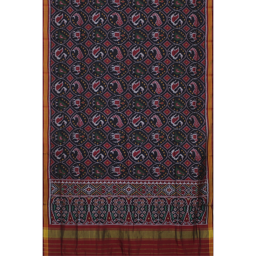 Hancrafted Semi Ikat Silk Patola Saree