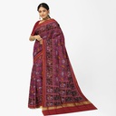 Hancrafted Semi Ikat Silk Patola Saree