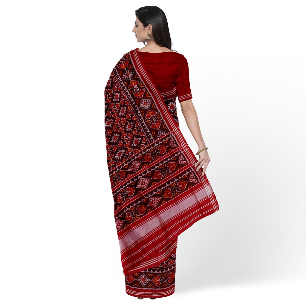 Hancrafted Semi Ikat Silk Patola Saree