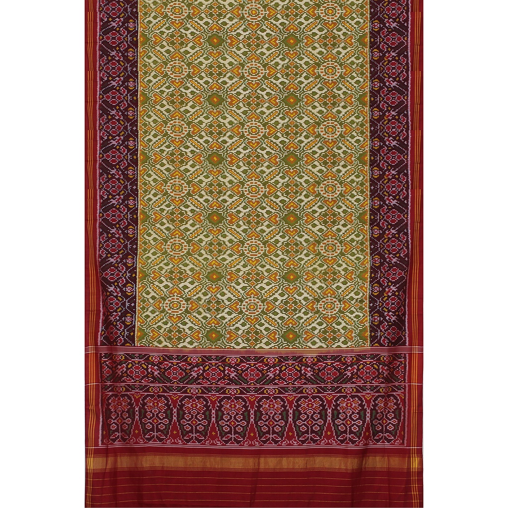 Hancrafted Semi Ikat Silk Patola Saree