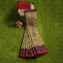 Hancrafted Semi Ikat Silk Patola Saree