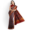 Hancrafted Semi Ikat Silk Patola Saree