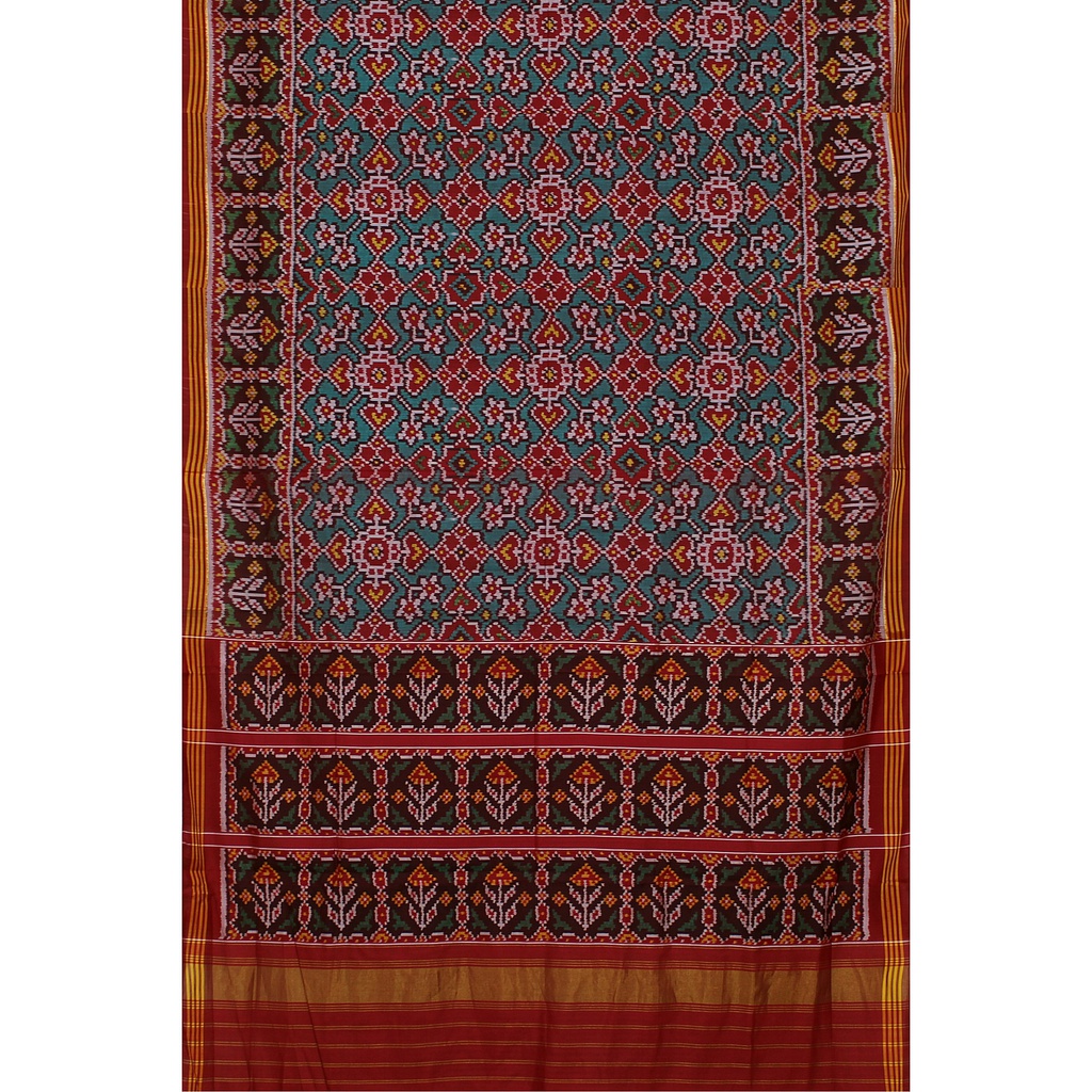 Hancrafted Semi Ikat Silk Patola Saree