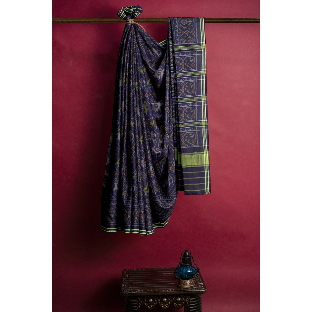 Hancrafted Single Ikat Cotton Saree