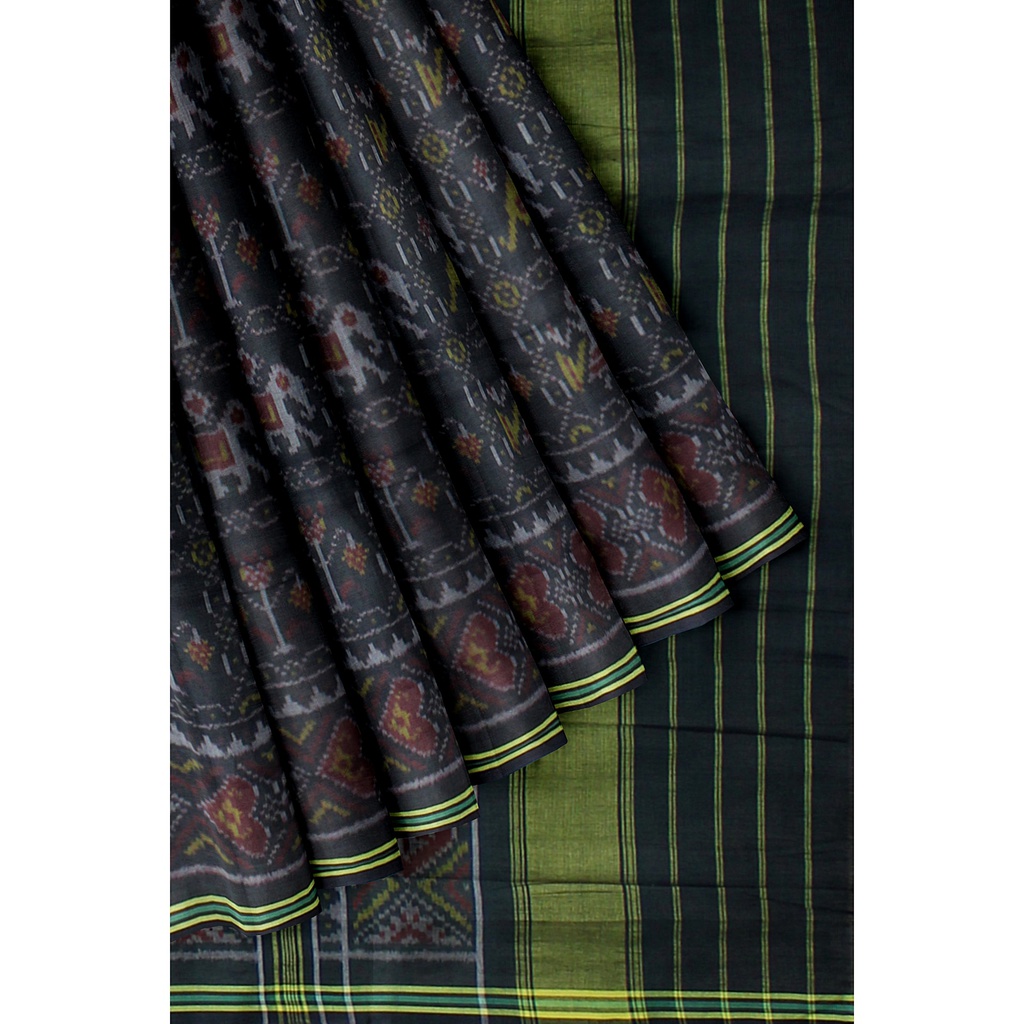 Hancrafted Single Ikat Cotton Saree