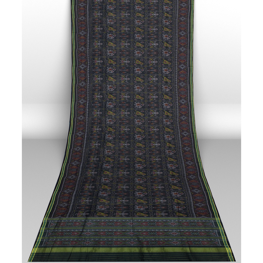 Hancrafted Single Ikat Cotton Saree