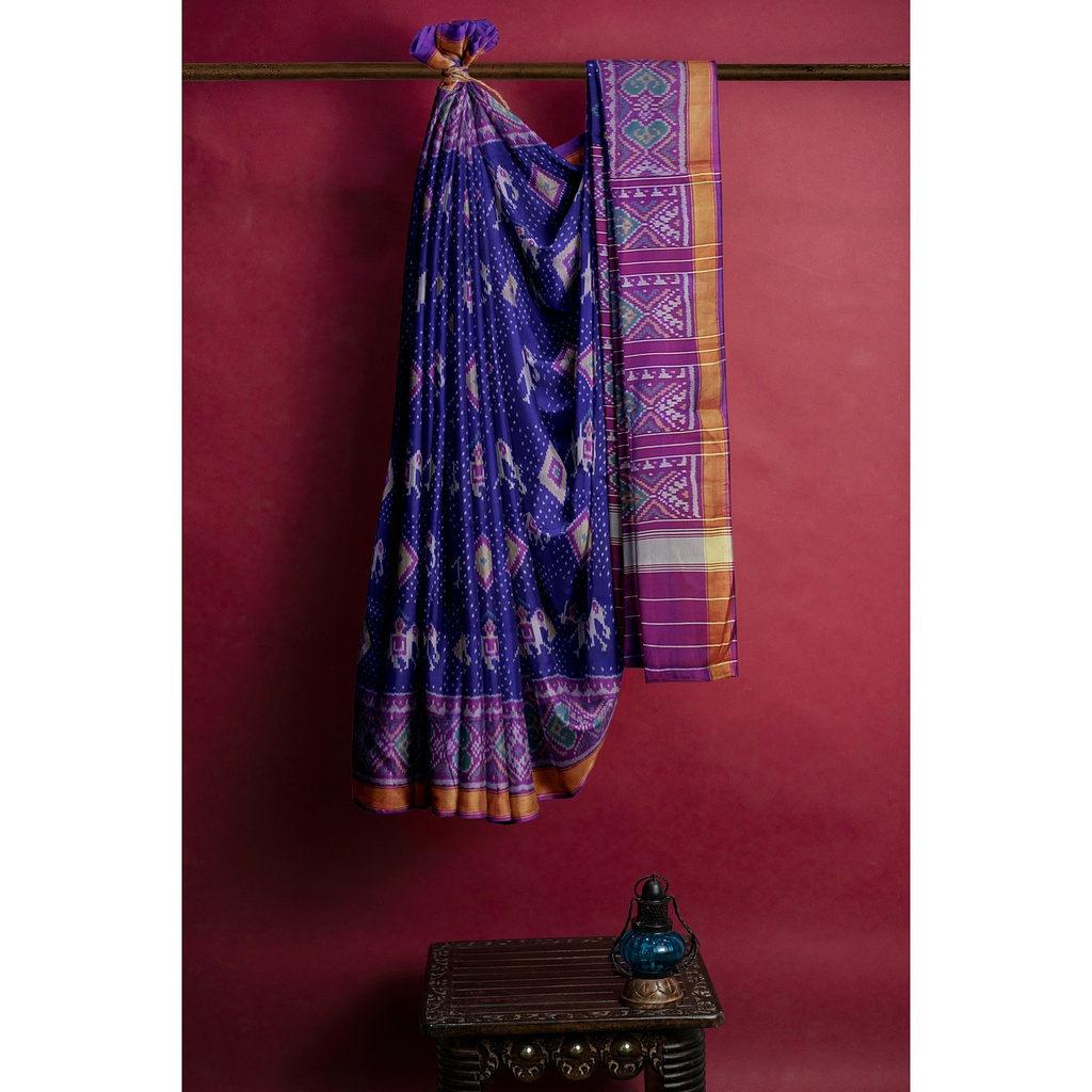 Handloom Single Ikat Silk Patola Saree