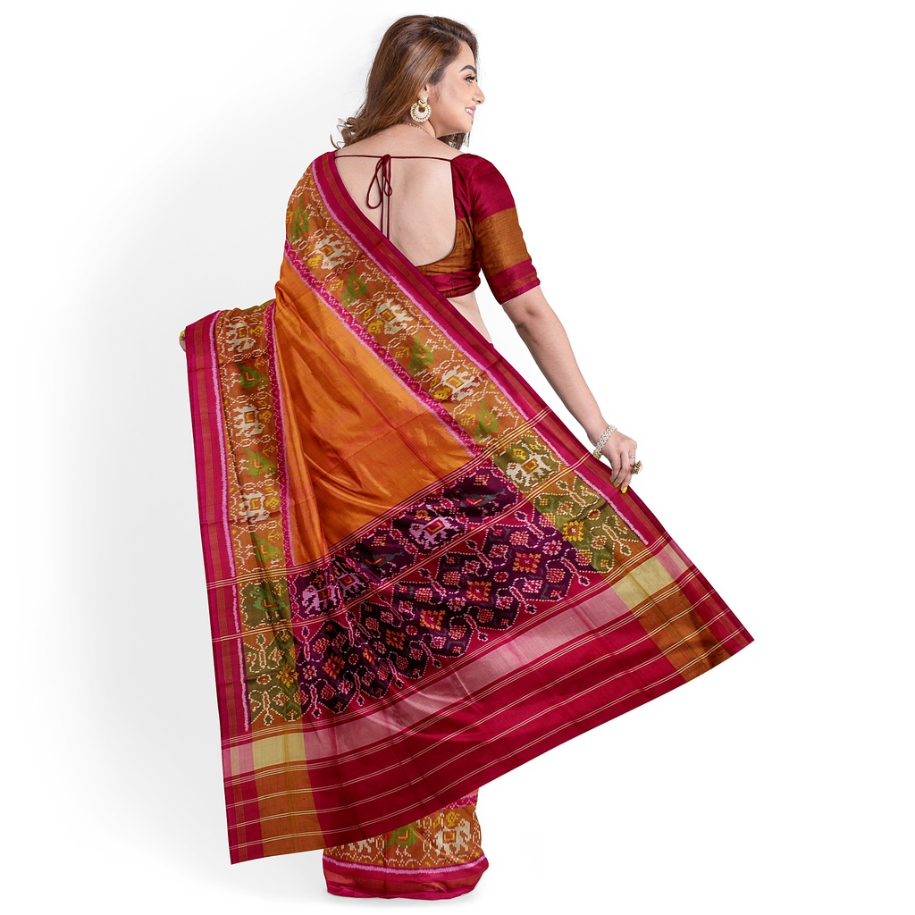 Handloom Single Ikat Silk Patola Saree