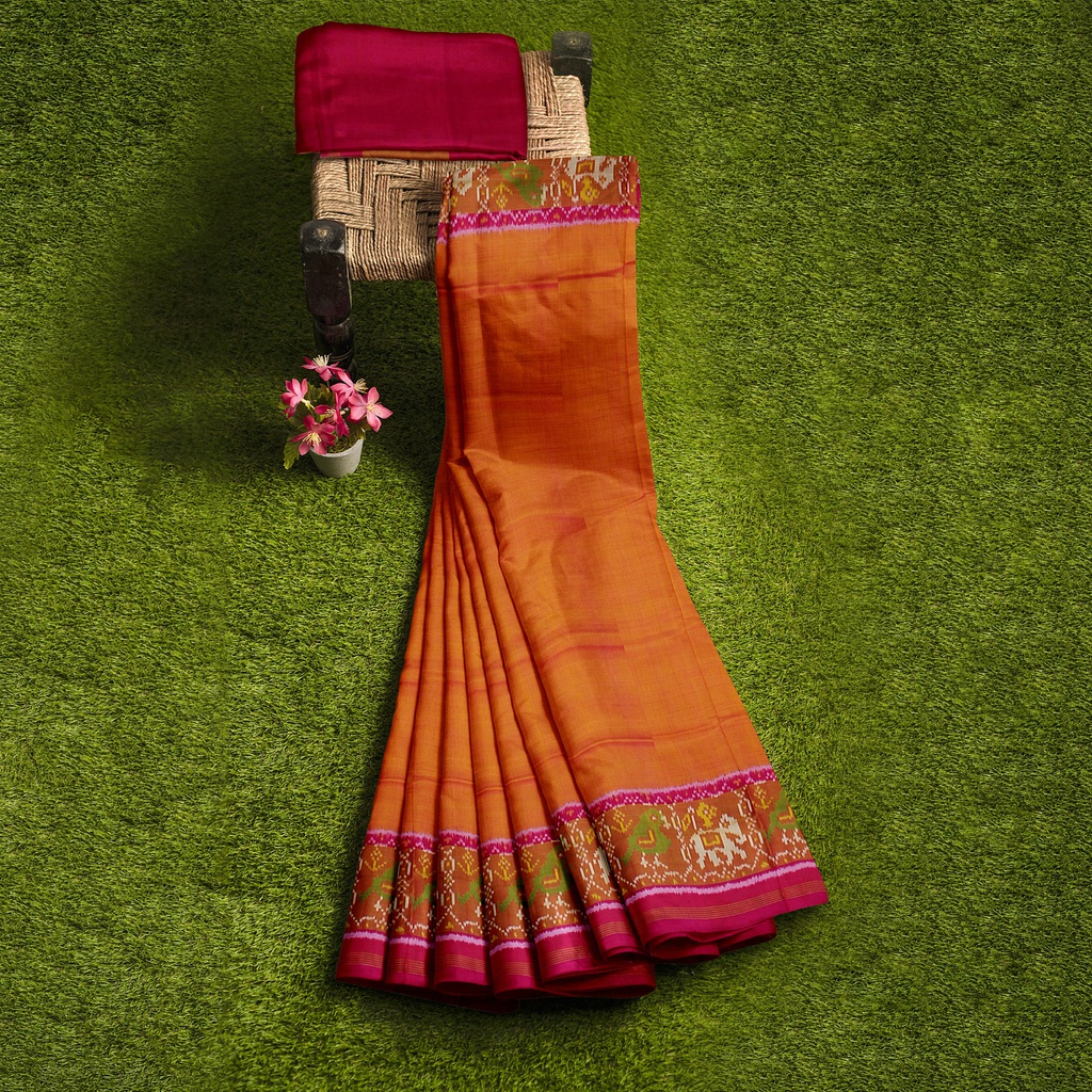 Handloom Single Ikat Silk Patola Saree