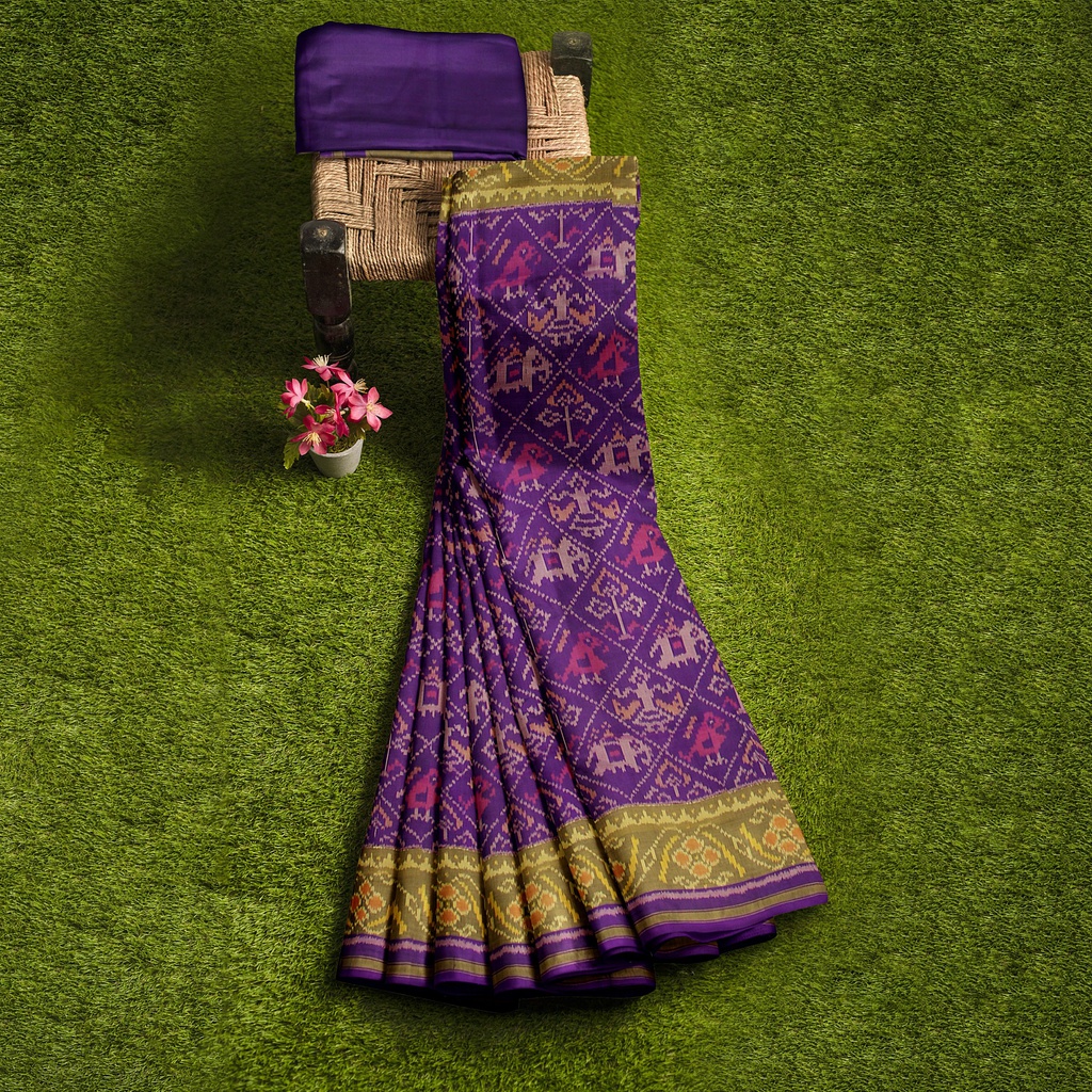 Handloom Single Ikat Silk Patola Saree