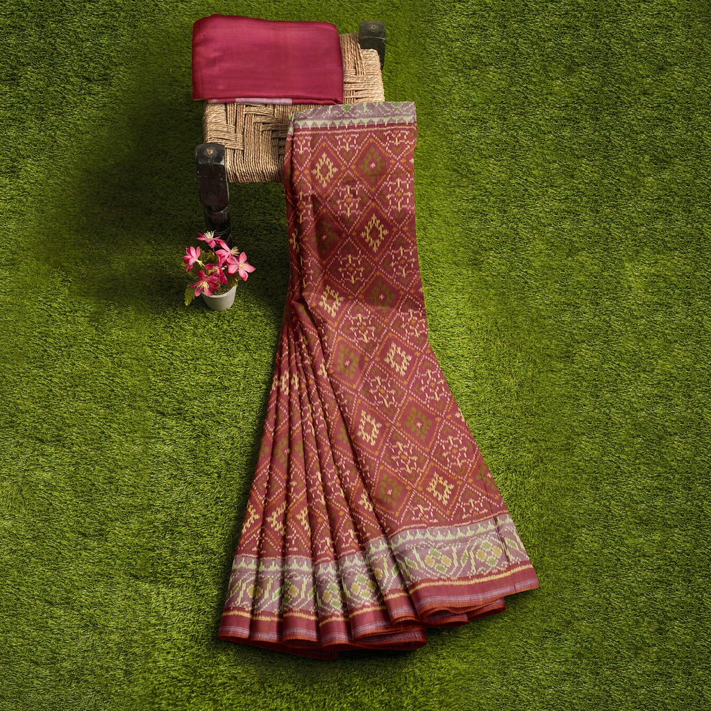 Handloom Single Ikat Silk Patola Saree