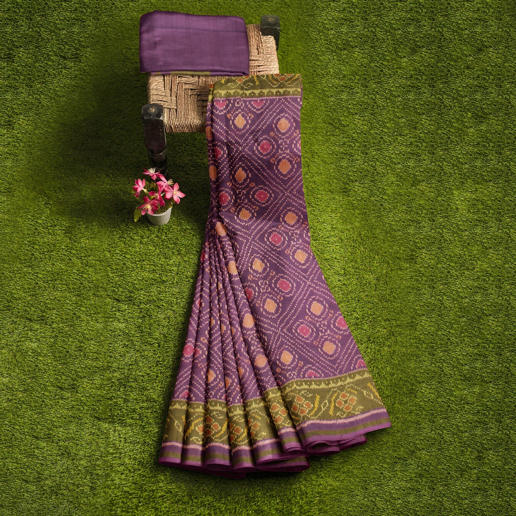 Handloom Single Ikat Silk Patola Saree