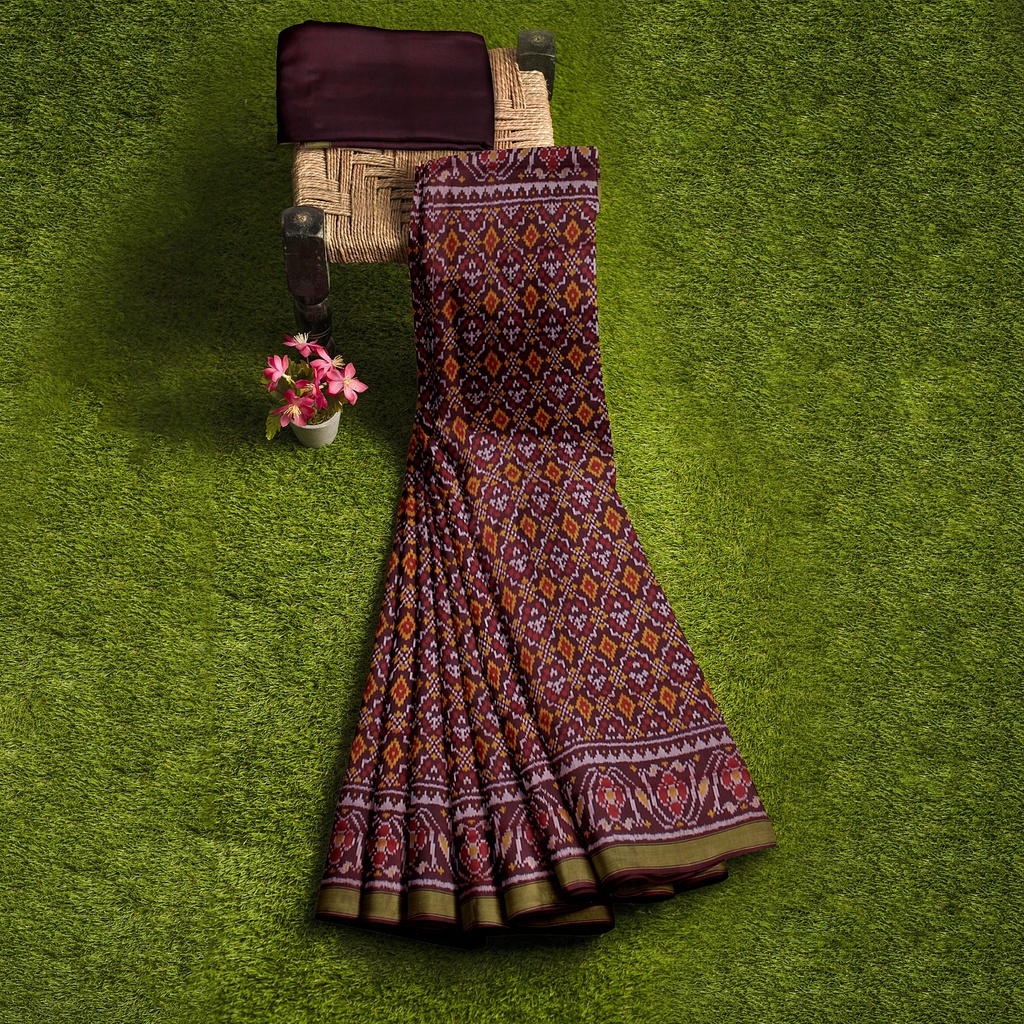 Handloom Single Ikat Silk Patola Saree