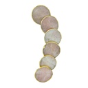 Handmade Natural Pink Quartz Round Agate Coaster