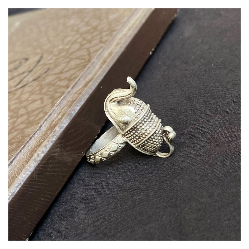 Handcrafted German Silver Oxidized Ring